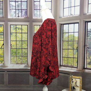 NWT WORTHINGTON PAISLEY PRINT RUFFLE SLEEVE BLOUSE (S)